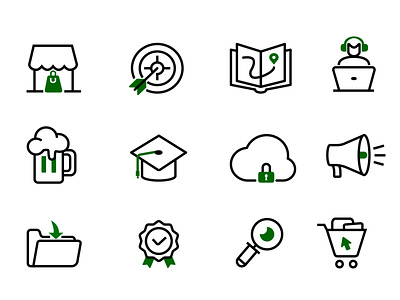 Icons set graphic design icons illustration