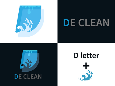 DE CLEAN logo design branding creative d letter graphic design letter logo logo logo designer simple vector