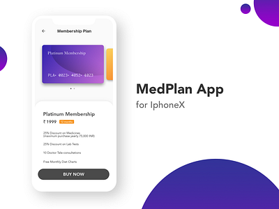 Health Membership Plan daily ui challenge health care ios app iphonex material design medicine membership mockup uikit ux designer white ui