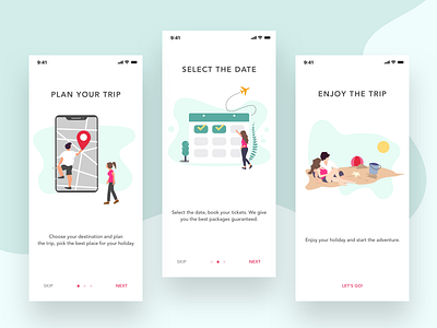 Onboarding Concept for Travel Booking App