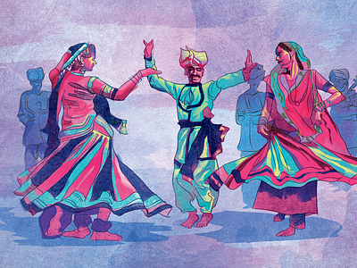 Indian Festival colors digital drawing festival illustartor illustrate illustration india indian indian festival
