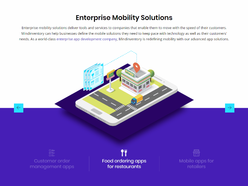 Enterprise Mobility Solutions slider apps for retailers clean enterprise mobility solutions food ordering app industries location tracking app mobile pos neat order management app slider web website