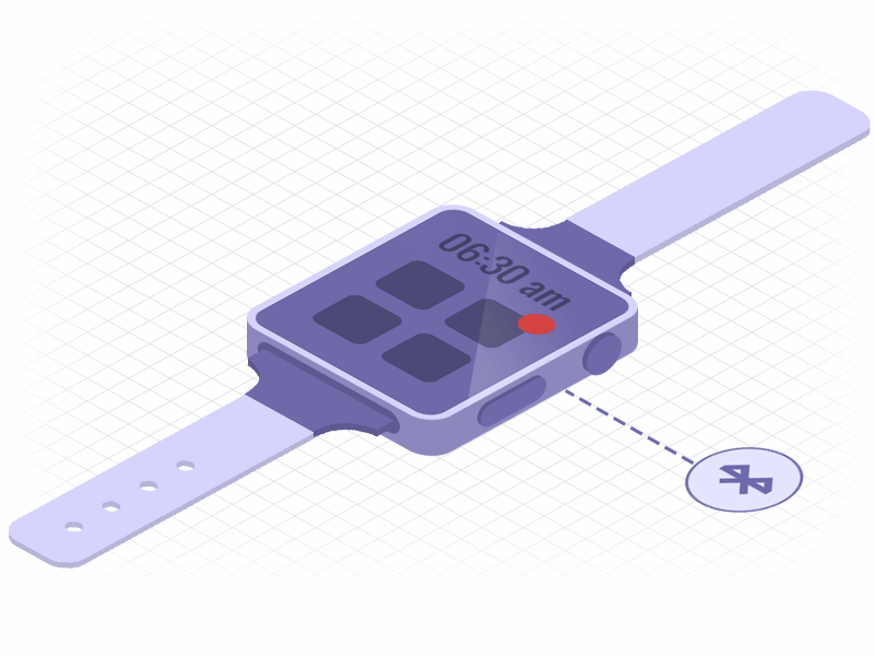 Wearable App Development Illustration illustration isometric smart watch wearable wearable app development