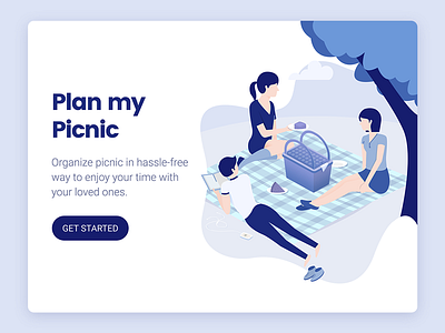 Plan my picnic landing page illustration