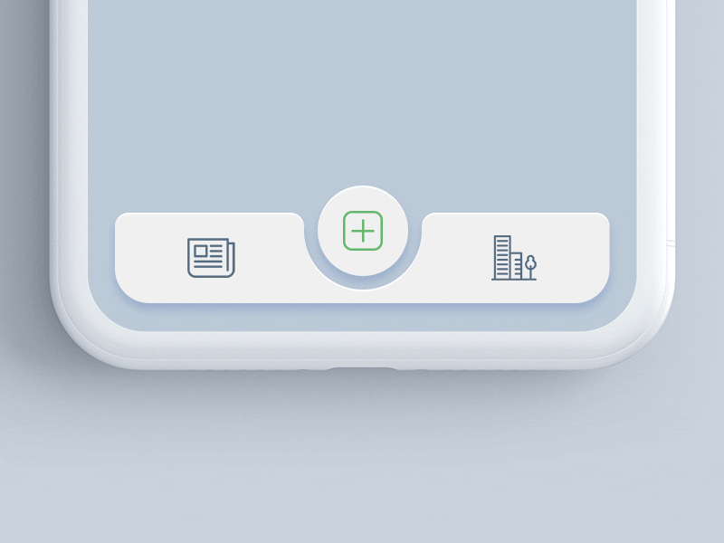 Tab bar interaction with animated icons animation gif concept idea fresh latest new icons icon interaction motion parallax ios android mobile micro interaction outlined outline simple minimal clean flat neat slide tab bar transition ui user interface