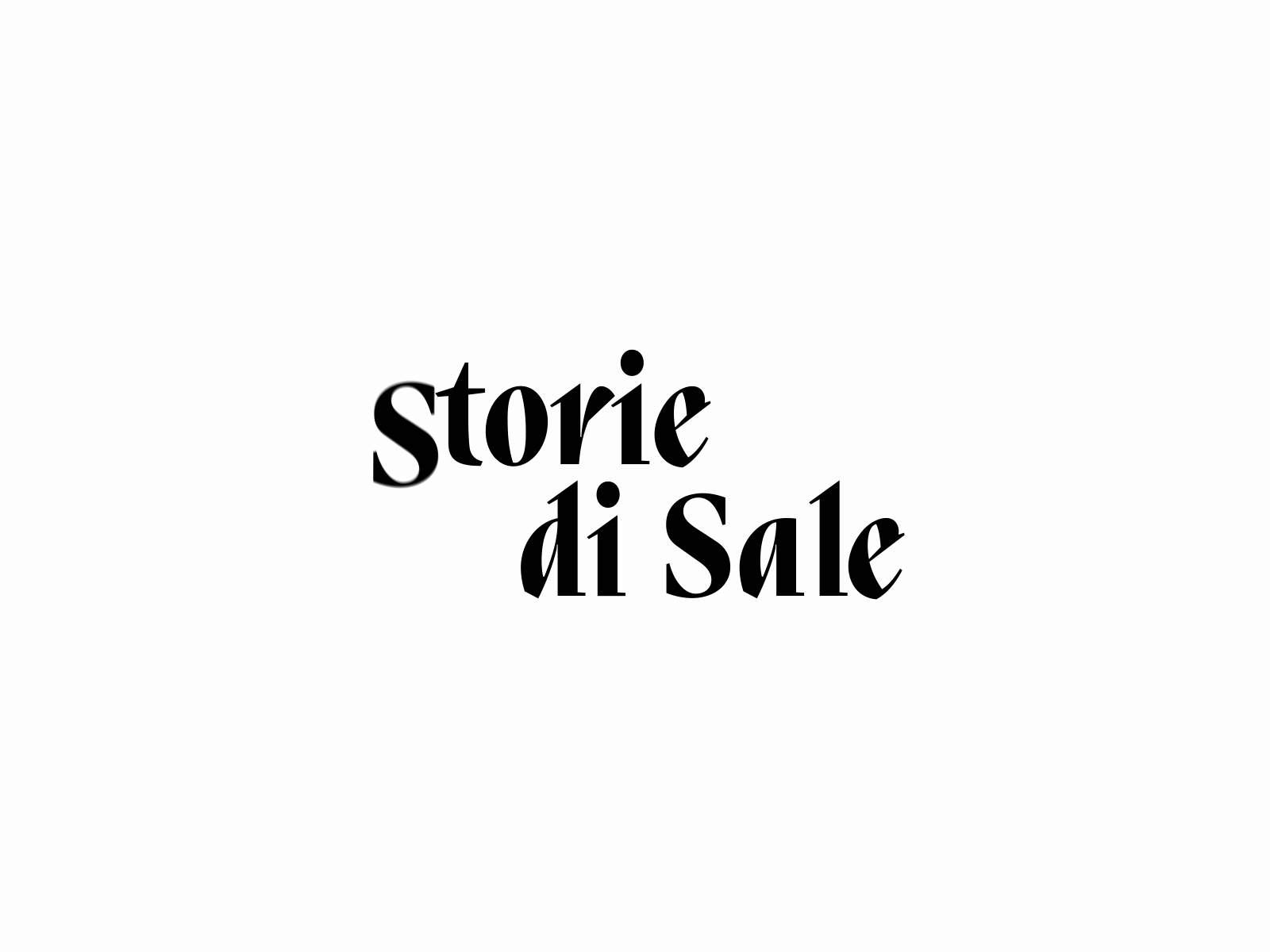 Storie di Sale 2d after effects animation black design easing extension flat font motion serif smooth text transition white