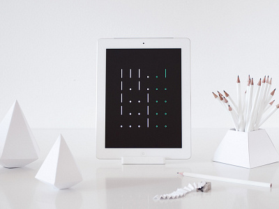Morse Clock app clock device grand public ipad minimalistic morse styling