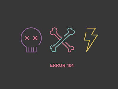 404 404 bones error icons skull