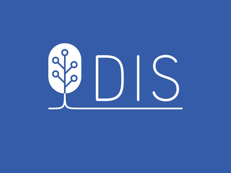 DIS logotype blue dis genealogy gif logo logotype