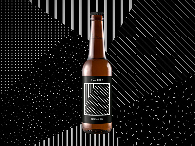Vox Brew beer bottle brew minimal packaging pattern vox