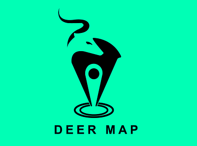 DEER MAP LOGO DESIGN branding deer deer logo design graphic design illustration logo logo design minimalist logo modern logo modern minimalist negative space negative space logo vector vector logo