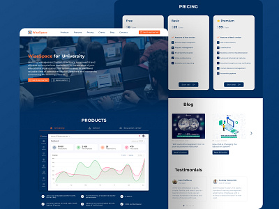 WiseSpace - Learning Management System (Landing page UI)