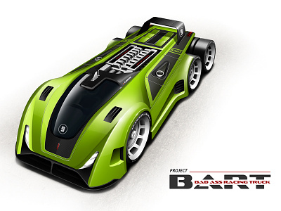 Project BART (Bad Ass Racing Truck) concept illustration machine model race racer rendering sci-fi scifi vehicle