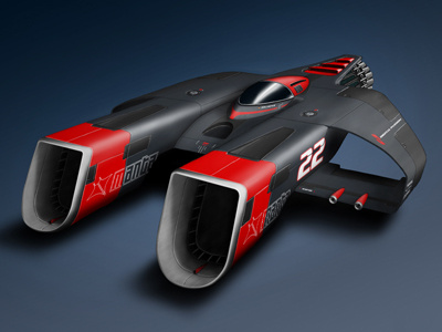 Manta Racer 3d concept illustration machine model race racer render rendering sci fi scifi space space ship spaceship vehicle