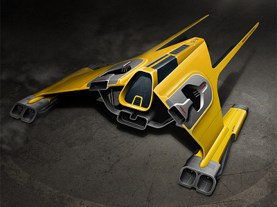 XTR Star Fighter concept illustration machine model race racer render rendering sci-fi scifi space space ship spaceship vehicle