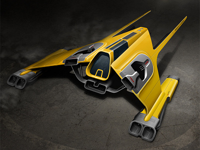 XTR Star Fighter concept illustration machine model race racer render rendering sci fi scifi space space ship spaceship vehicle