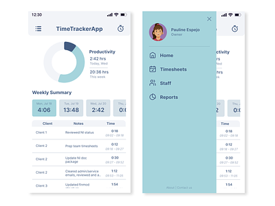 Time Tracking App v1 android app design figma time ui
