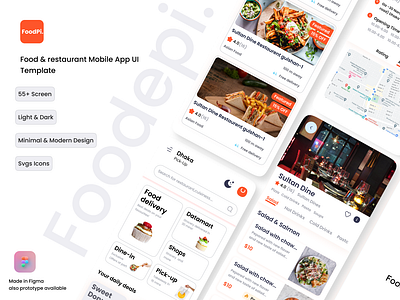 Foodepi - Mobile App UI Design.