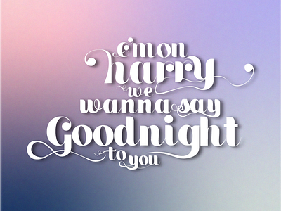 Goodnight Harry edit graphic design illustration photoshop type typography