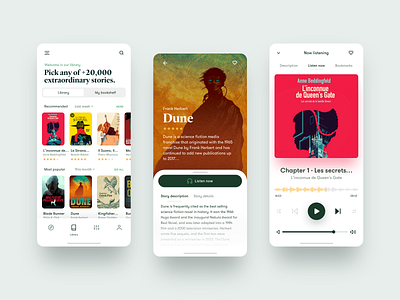 Audiobooks mobile UI exploration audiobooks mobile app mobile interface mobile ui player ui uiux uiux design ux