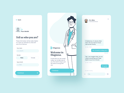 "Diagnosa" mobile UI/UX concept