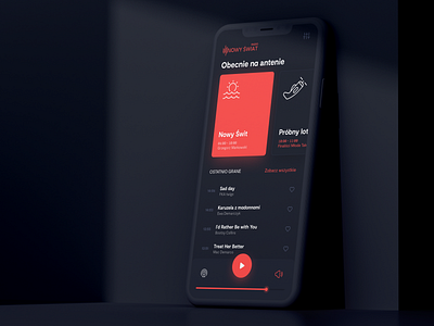 "Nowy Świat" mobile UI/UX redesign mobile mobile design mobileapp nowy swiat onlineradio ui uidesign uiux ux