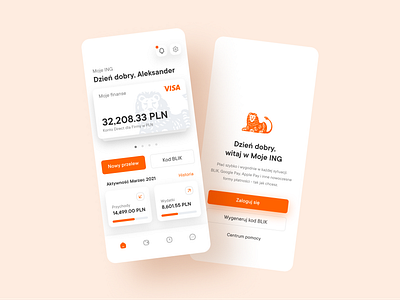 "Moje ING" mobile UI/UX redesign accessibility bank app clean mobile ui financial app mobile interface ui uidesign uiux user centered design ux uxdesign