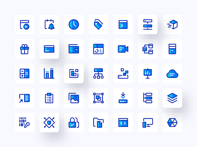 Customised icons set as a UI components for web app