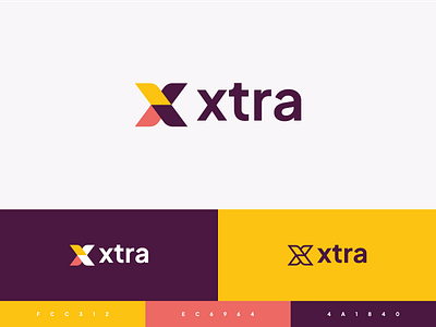 "XTRA" unused logotype concept abstract logo bitcoin branding crypto cryptocurrency currency exchange finance logo logotype minimal logo trading x logo