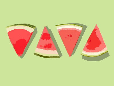 Watermelon graphic design illustration logo