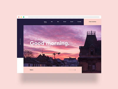 GOOD MORNING. 🍭 #mondrianizm inspired UI prototype. awwwards photography ui uidesign userinterface ux webdesign webdesigner