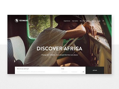 Tastemakers - Home art direction design ecommerce landing page minimal responsive travel ui ux