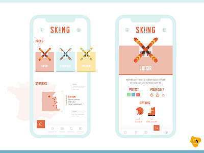 Skiing - Mobile App / Branding branding design illustration ski uiux