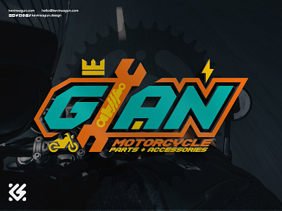 Gian Motorcycle Logo brand identity local business logodesign motorcycle parts