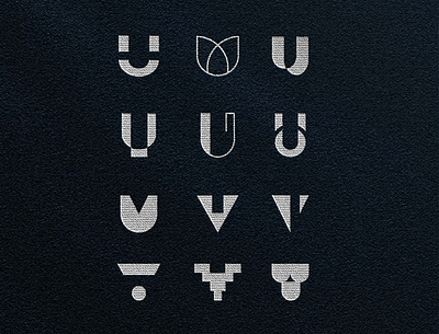 Abstract U and V logo branding design diseño graphic design letrau letrav logo logotipo marca vector