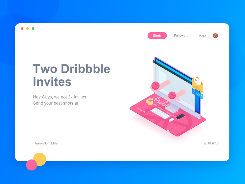 Two Dribbble Invites By JIN On Dribbble