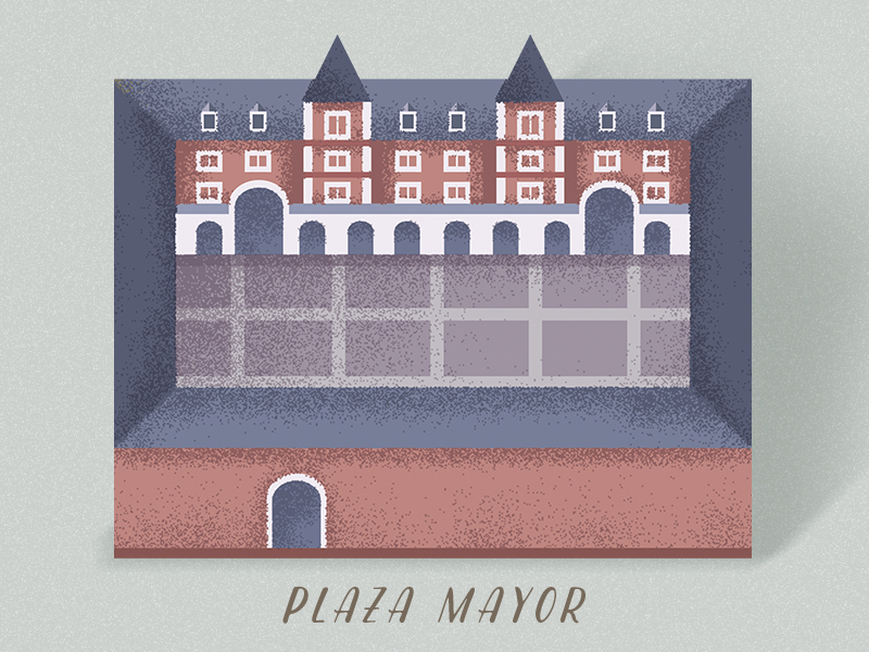 Plaza Mayor, Madrid. españa heritage iconic illustration madrid spain square