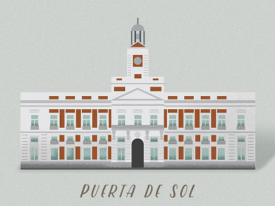 Puerta del sol, Madrid. heritage illustration madrid monument puertadelsol spain