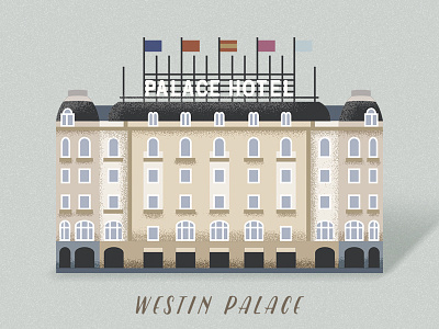 Westin Palace heritage hotel illustration madrid palace spain