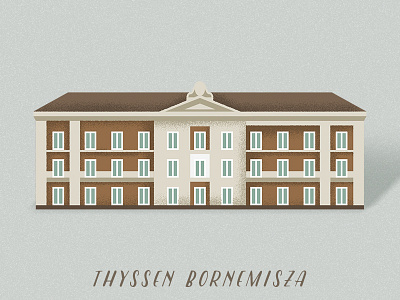 Museo Thyssen, Madrid. heritage illustration madrid museum spain thyssen
