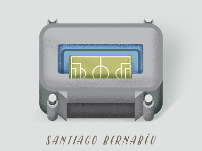Santiago Bernabeu, Madrid. football illustration madrid realmadrid spain stadium