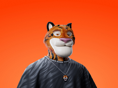 Tough Tiger No.1 – Collectible Character 3d 3d animal 3d model 3d tiger blender branding character design cinema4d collection colorful cute design illustration isometric lighting nftnyc octane texture tiger