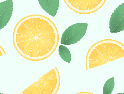 Summer Lemons | Seamless Pattern illustration pattern