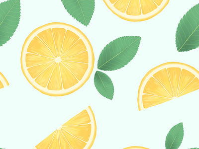 Summer Lemons | Seamless Pattern