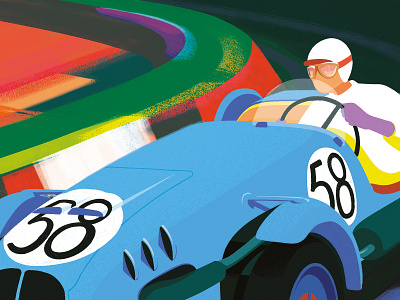 Soffa Mag cabaret cars czech design dynamic illustration le mans oldschool race
