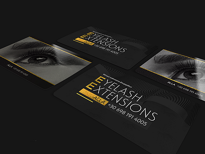 Eyelash Extensions (For Greece) black calligraphy designer eye freelance gold graphic illustration lettering logo mood typography