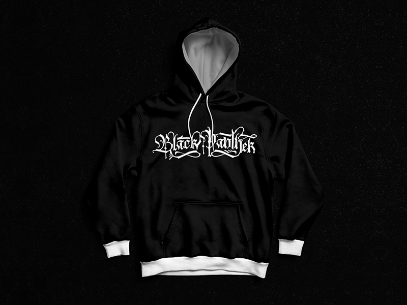 Black Panther Calligraphy blackletter blackwhite vector design graphic calligraphy and lettering artist logo johnnaked branding typography designer mood illustration lettering calligraphy black panther