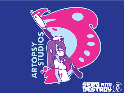 Anime inspired alternate logo for ARTOPSY STUDIOS