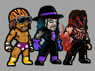 Macho Man, The Undertaker and Kane macho man undertaker wrestling wwe