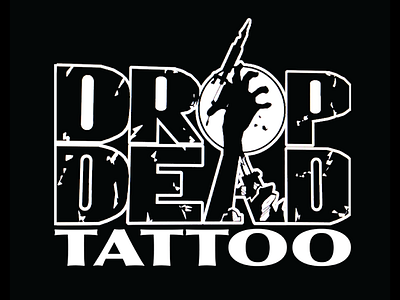 Drop Dead Tattoo Logo art dead digital ink logo tattoo zombie